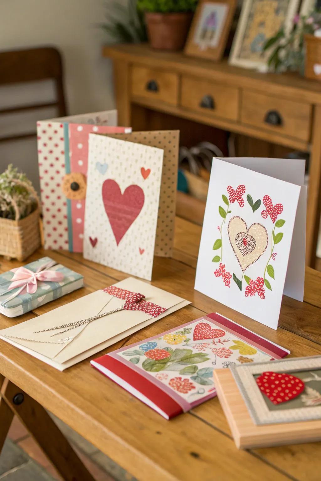 Handcrafted greeting cards adding a personal touch to every occasion.