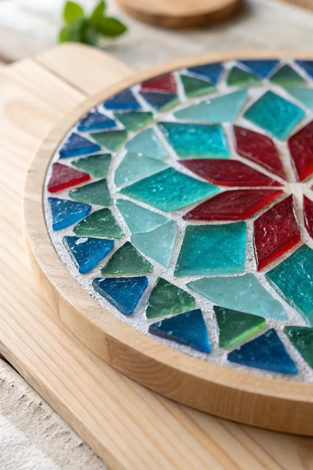 Discover the art of isomalt mosaics: A colorful fusion of creativity and simplicity.