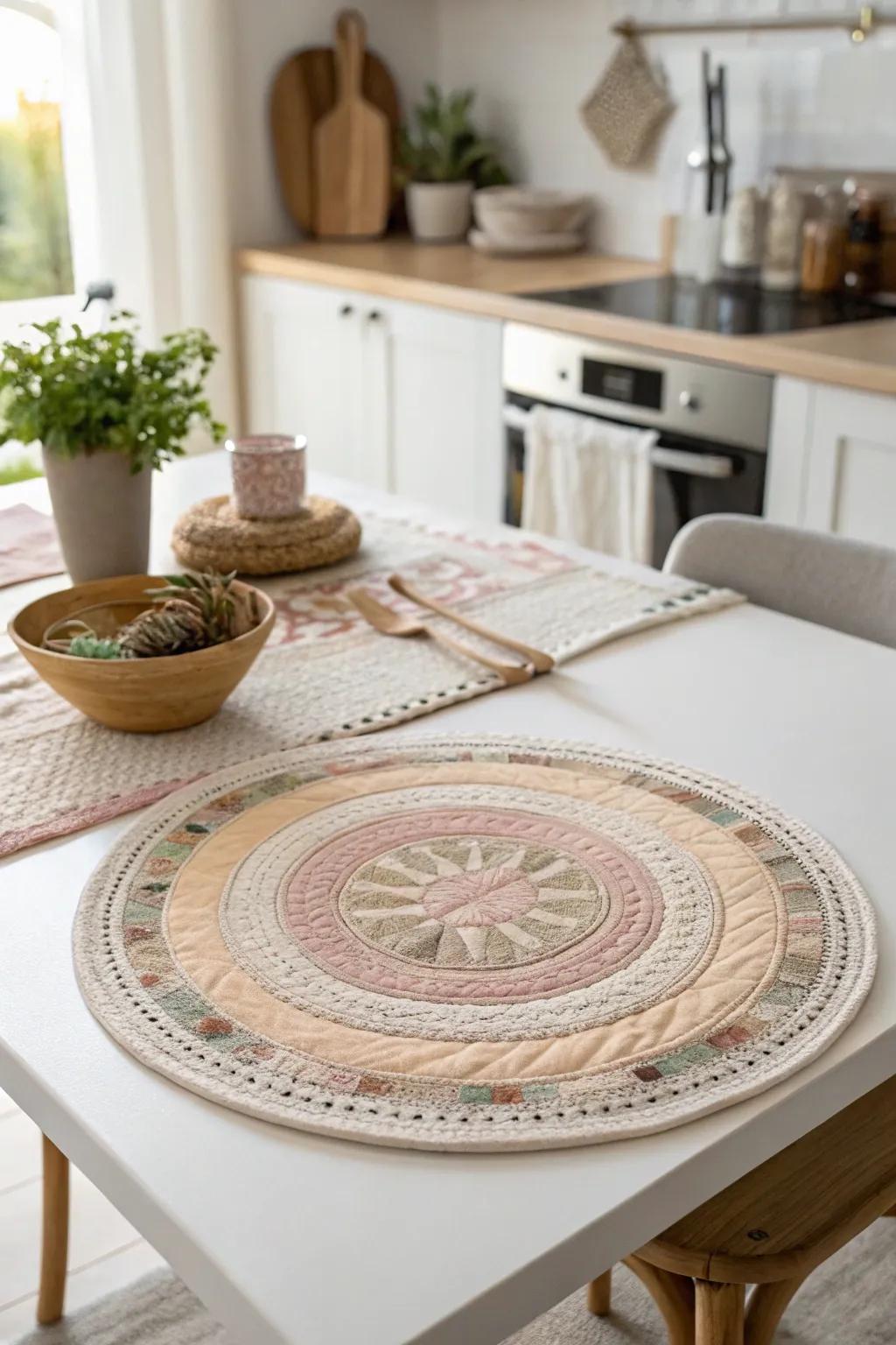 Transform your dining experience with these charming upcycled fabric placemats, where simplicity meets artisanal craftsmanship.