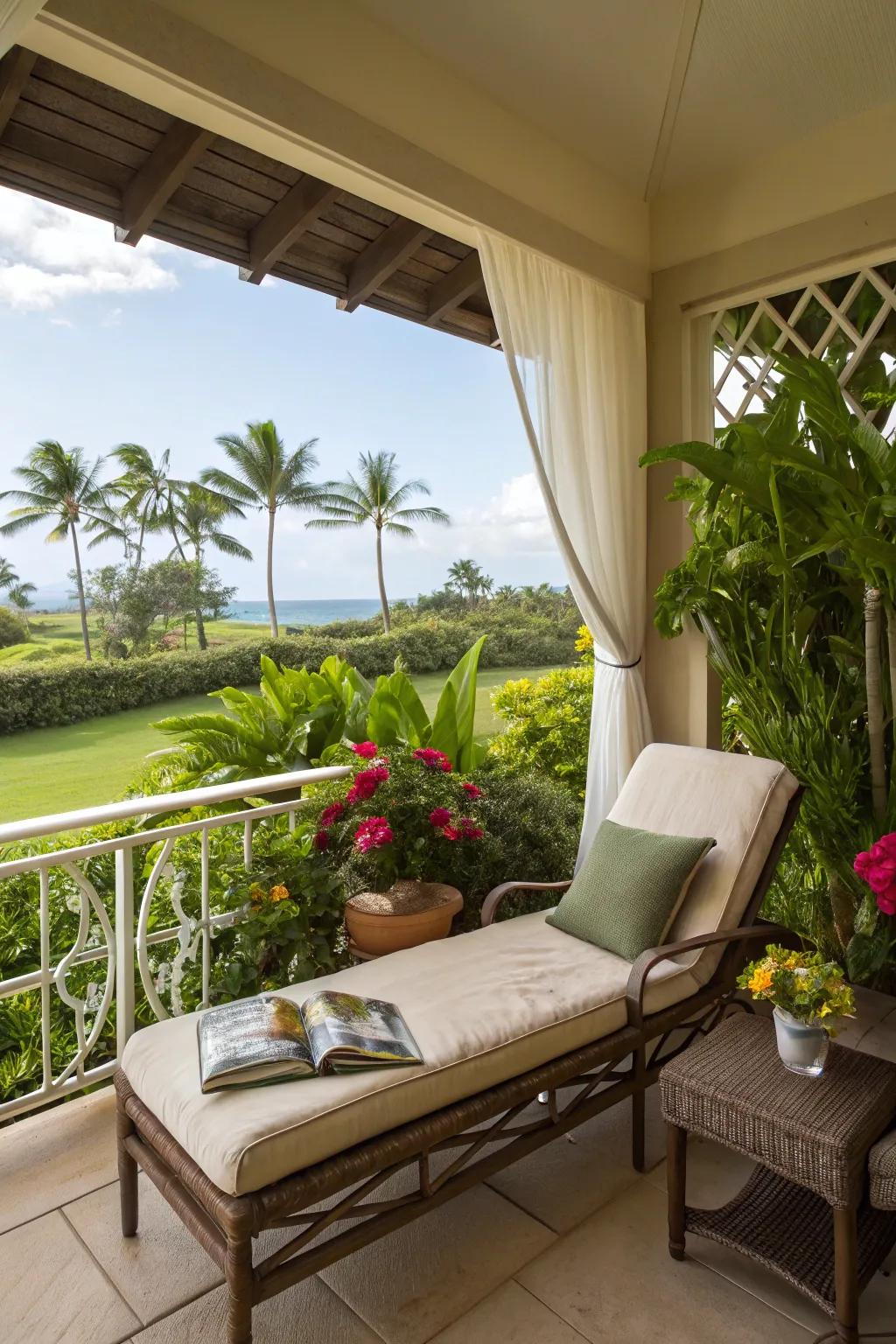 Bask in the sun with a dedicated nook on your lanai.