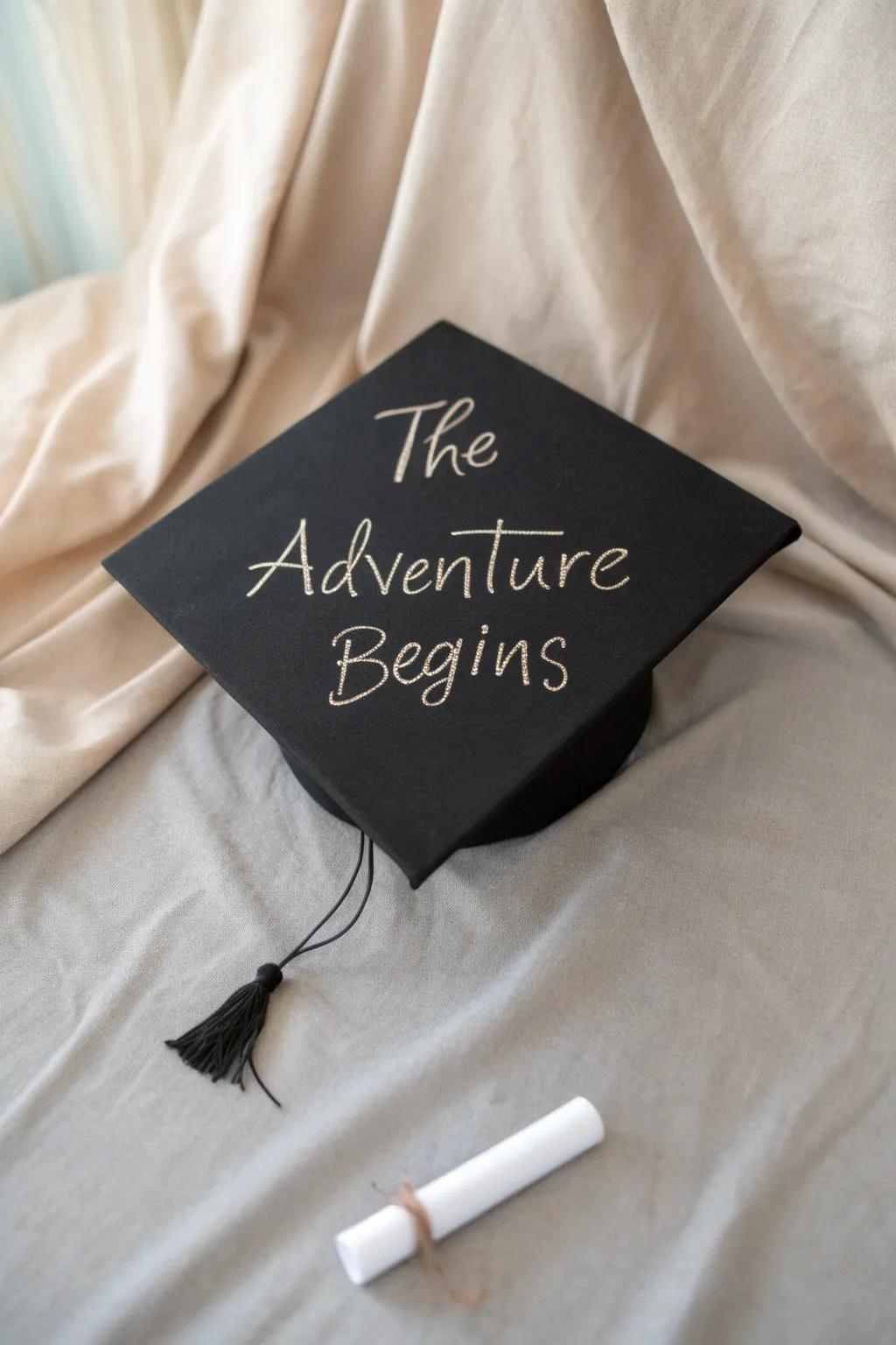 Craft your own story with a chalkboard grad cap - where creativity meets simplicity.