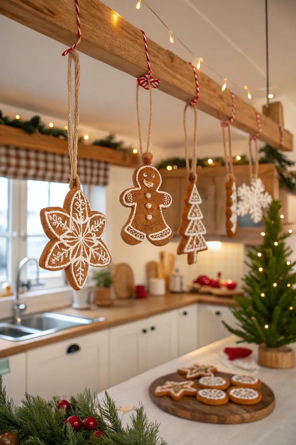 Sweeten your decor with macrame gingerbread ornaments.