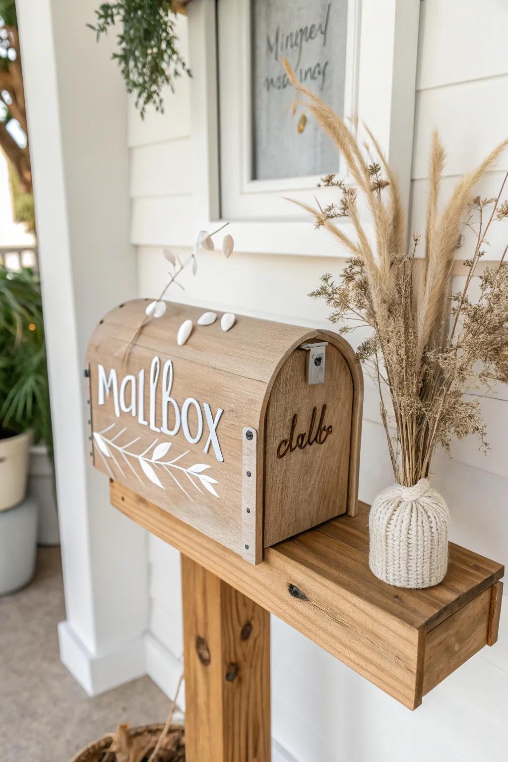 Embrace sustainable elegance with a handcrafted reclaimed wood mailbox display.