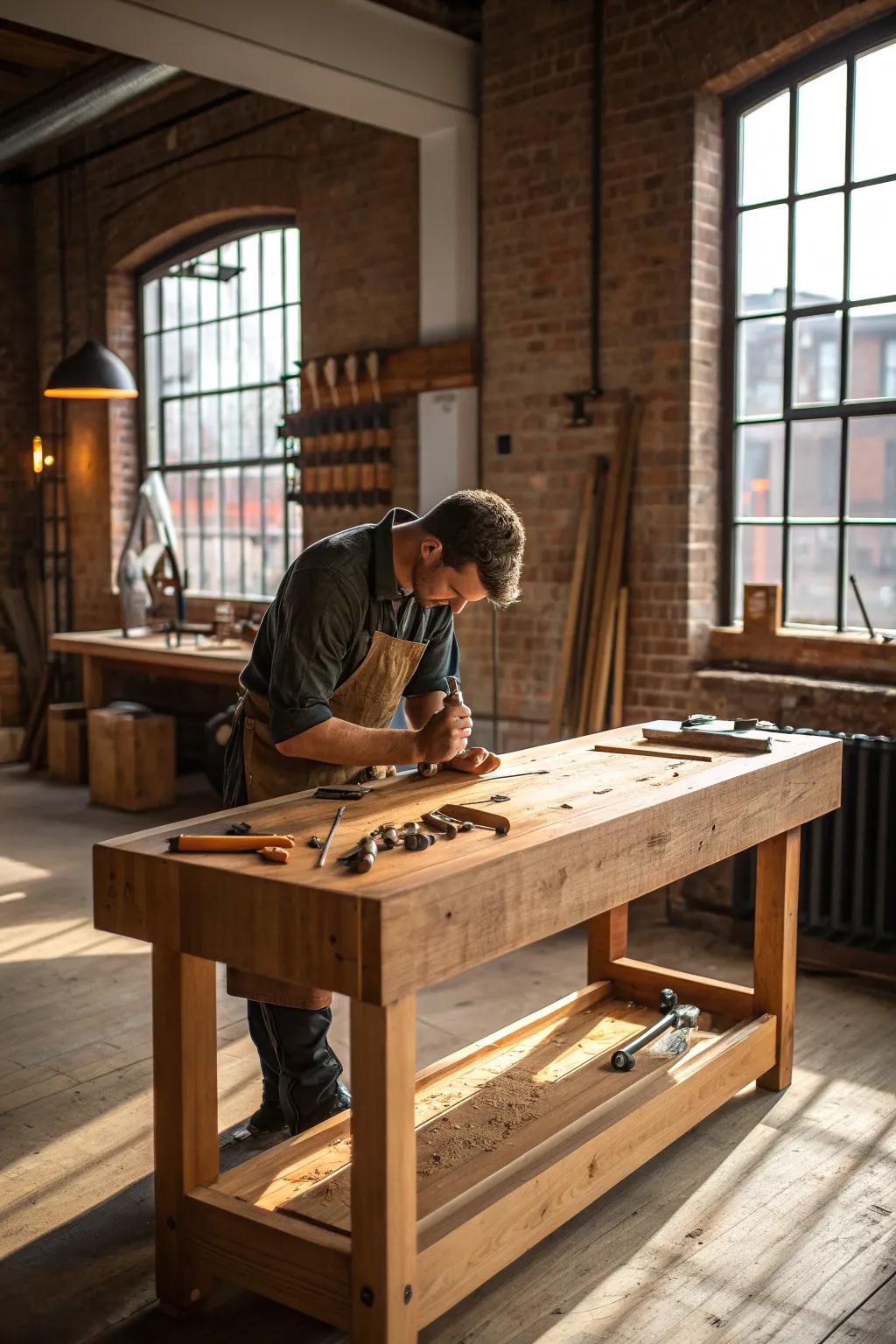 Craftsmanship in action: Pop-up makerspace magic in every detail.