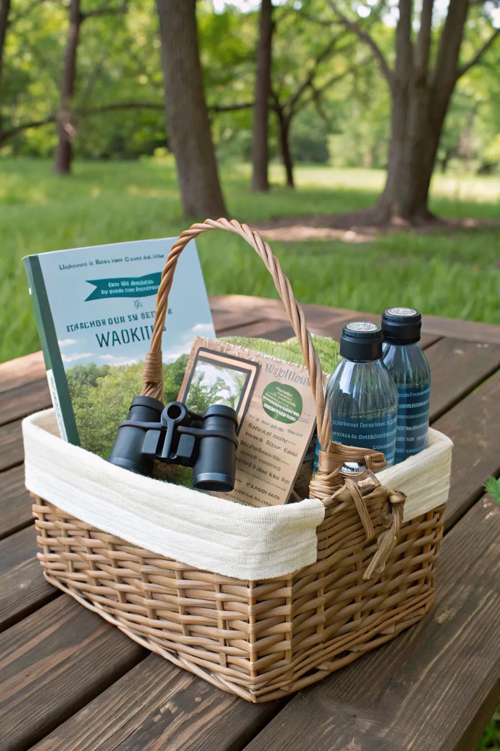 Encourage mom's love for nature with a basket of outdoor essentials.