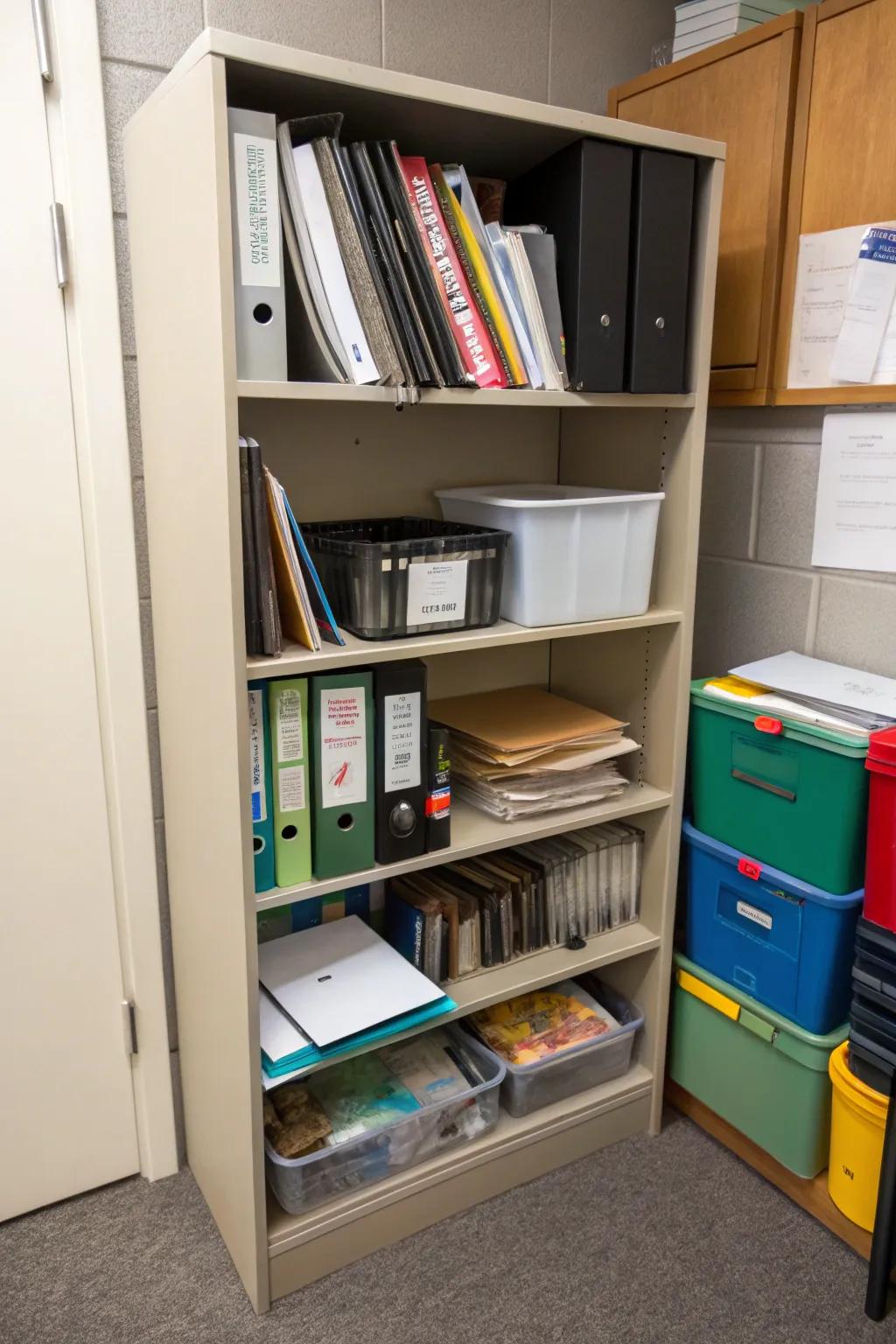 A small bookcase adds functional storage to any corner.