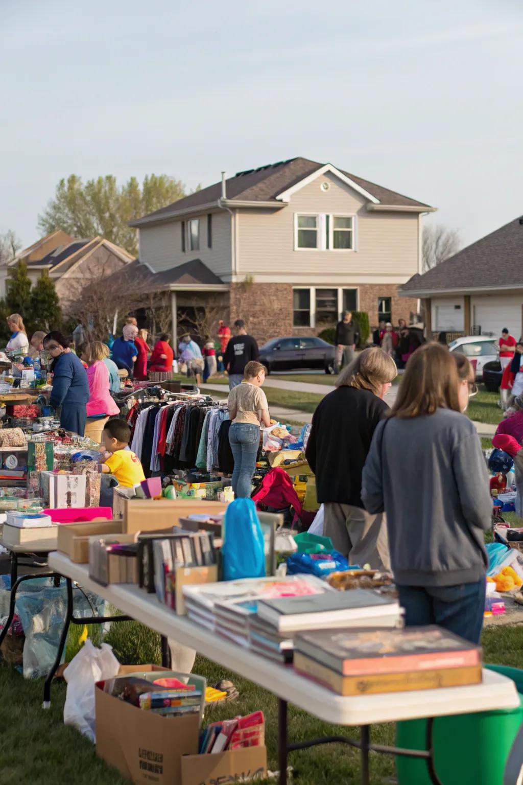 Multi-family sales attract larger crowds and offer more variety.