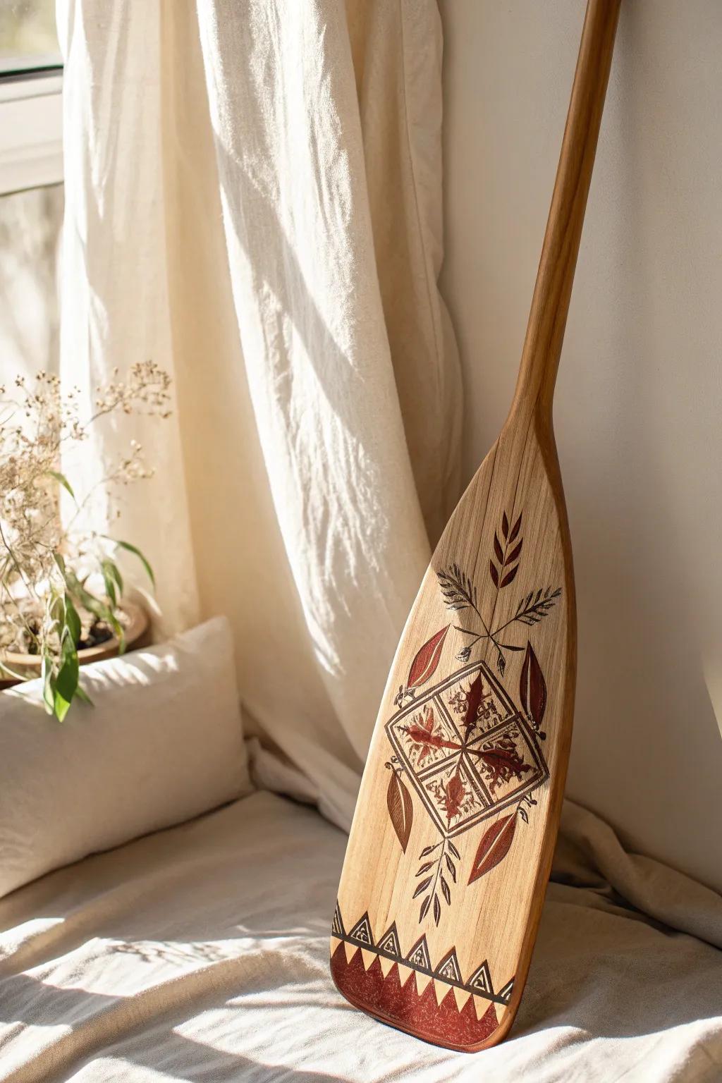 Celebrate heritage with a beautifully crafted family crest paddle, where tradition meets minimalist elegance.