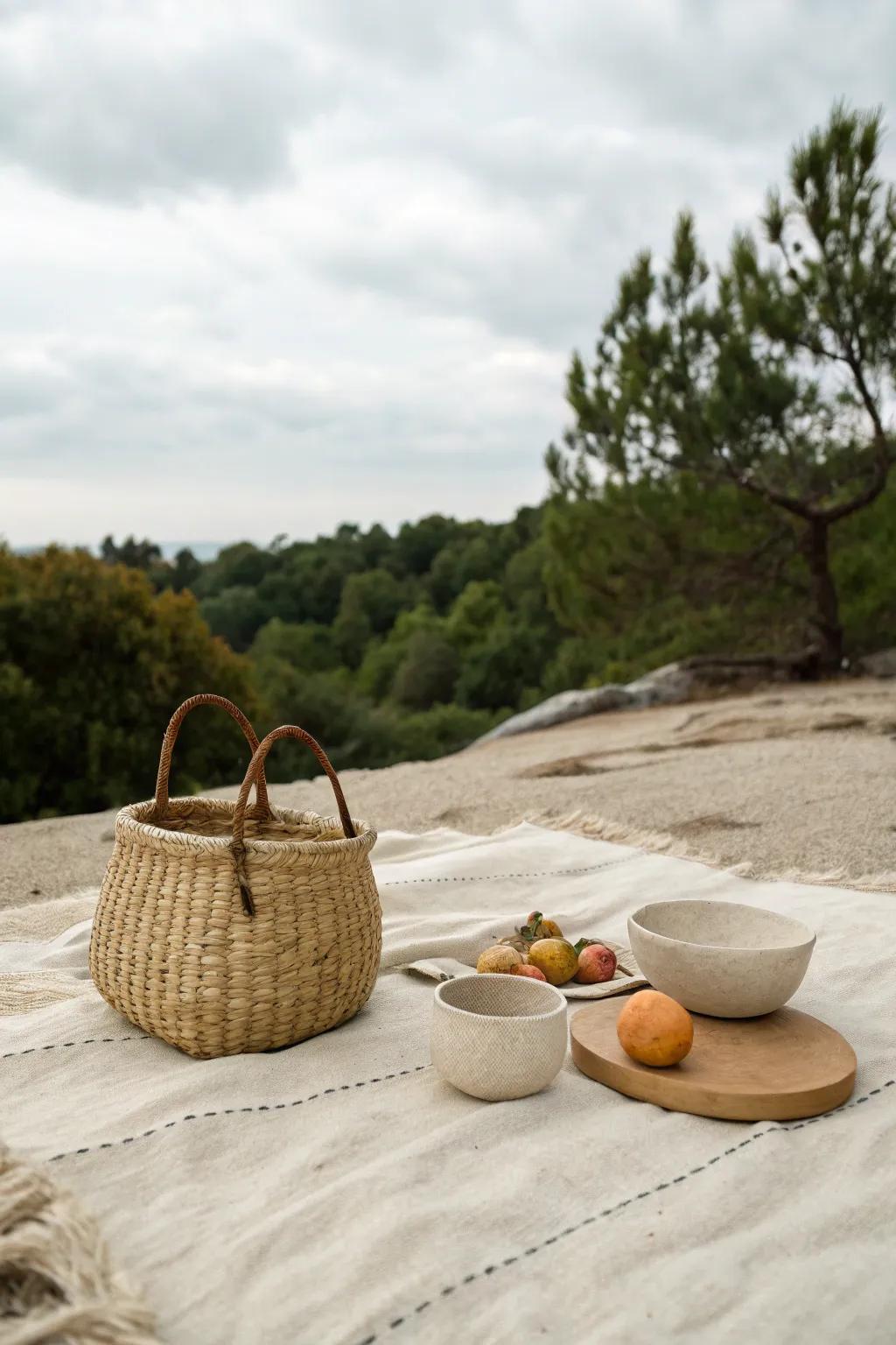 Find peace and simplicity with a minimalist zen picnic.