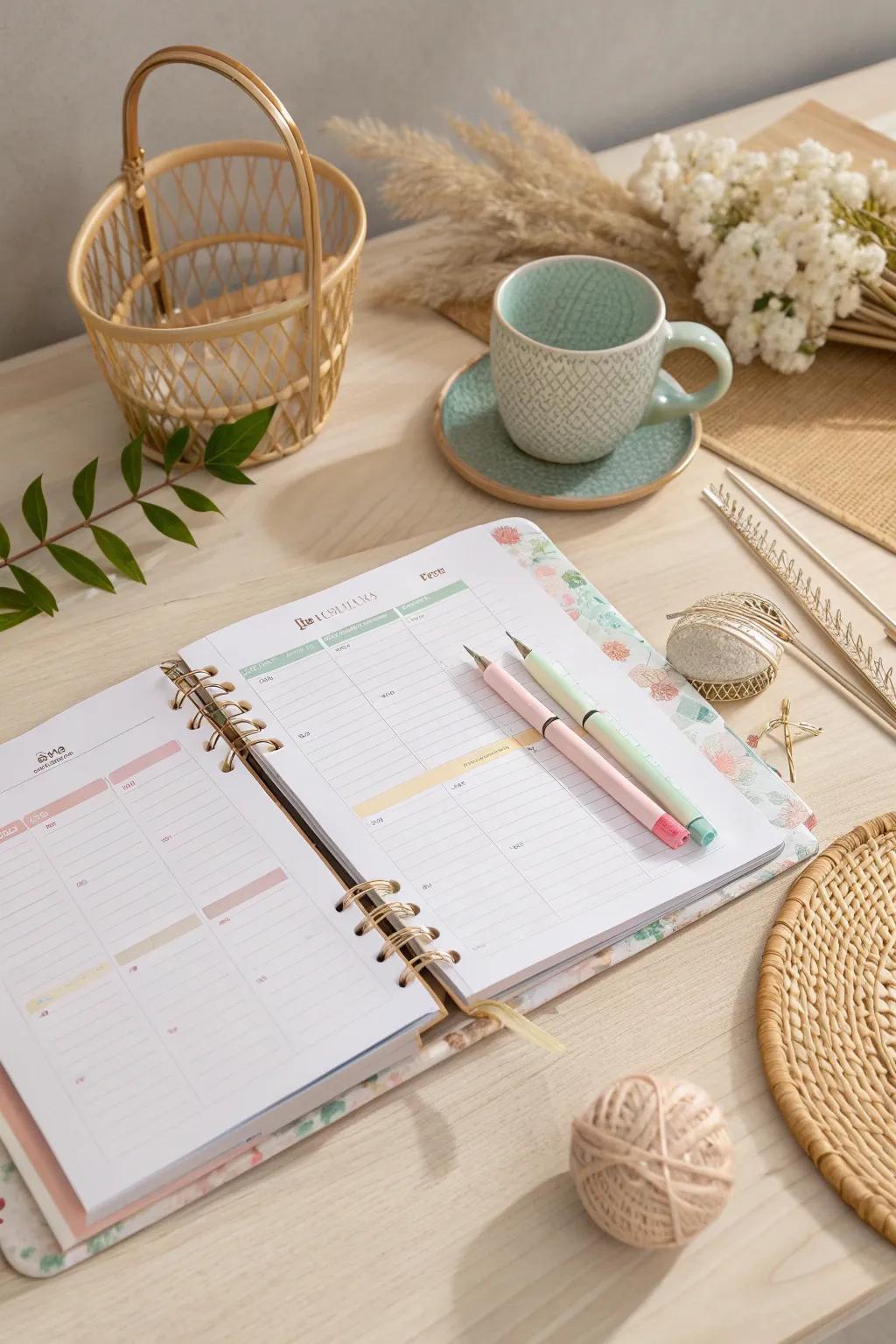 Find harmony in your week with the art of color-coded planning. 🌿✨