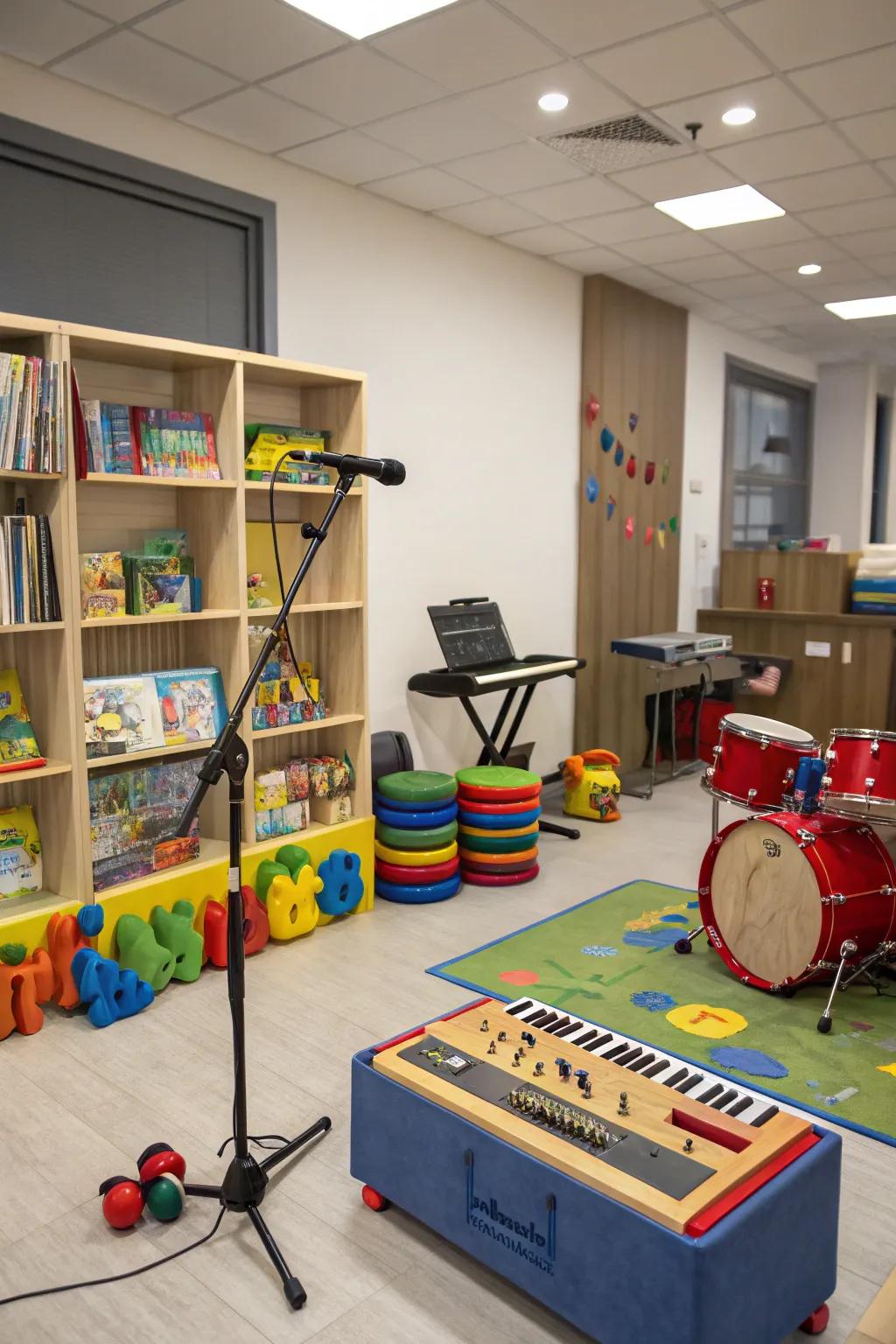 A vibrant music zone to inspire young musicians.