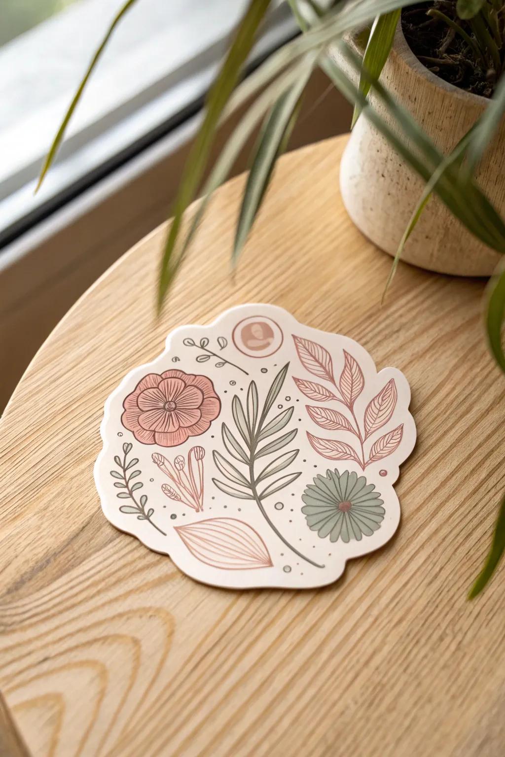 Infuse your projects with a touch of dreamy elegance through handcrafted doodle stickers.