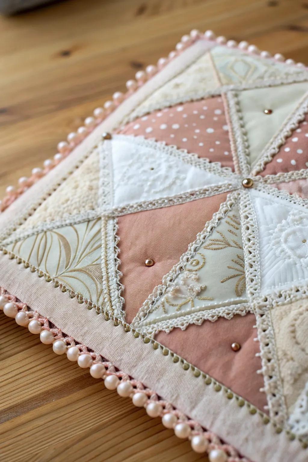Elevate your quilting with mixed media magic! 🌿✨ #Craftsmanship #QuiltArt