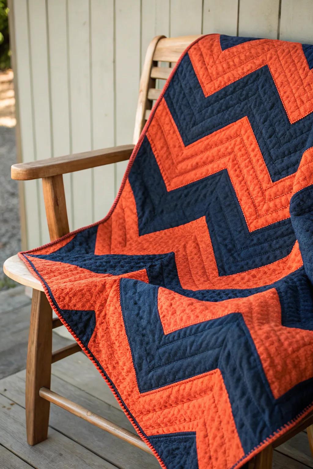Elevate your space with bold chevron patterns – where craftsmanship meets style.