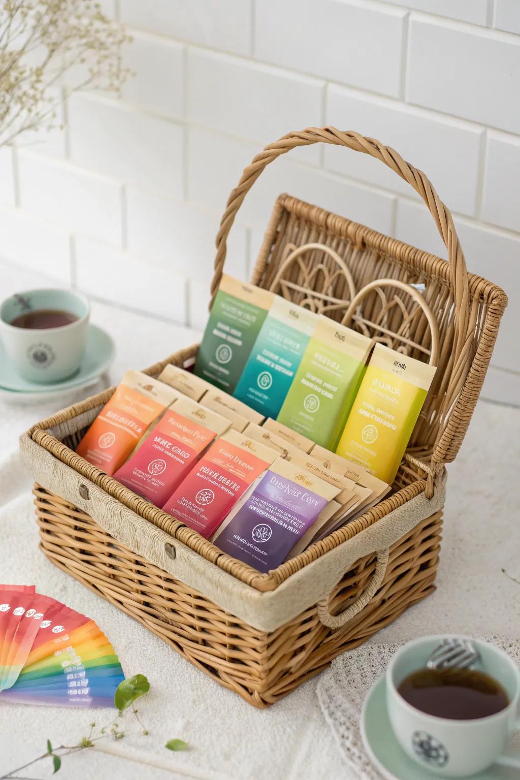 Sip the rainbow: Discover a world of flavors with our colorful tea selection.