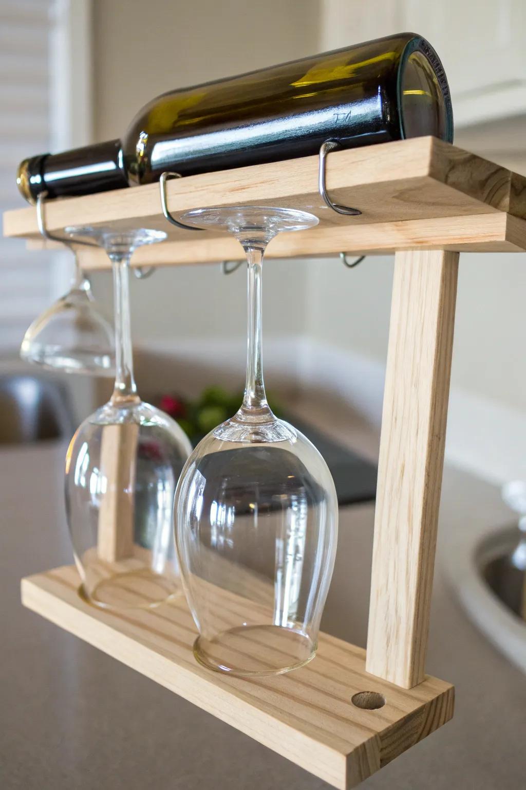 Transform wine bottles into stylish holders that bring elegance and charm to your home. 🍷✨