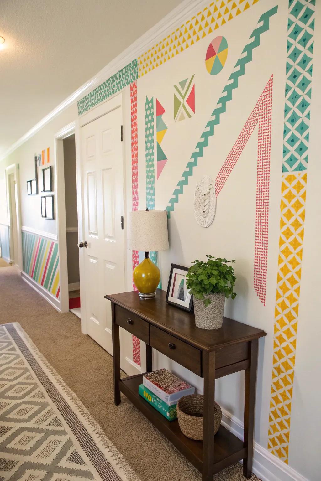 Add whimsical touches with washi tape accent shapes.