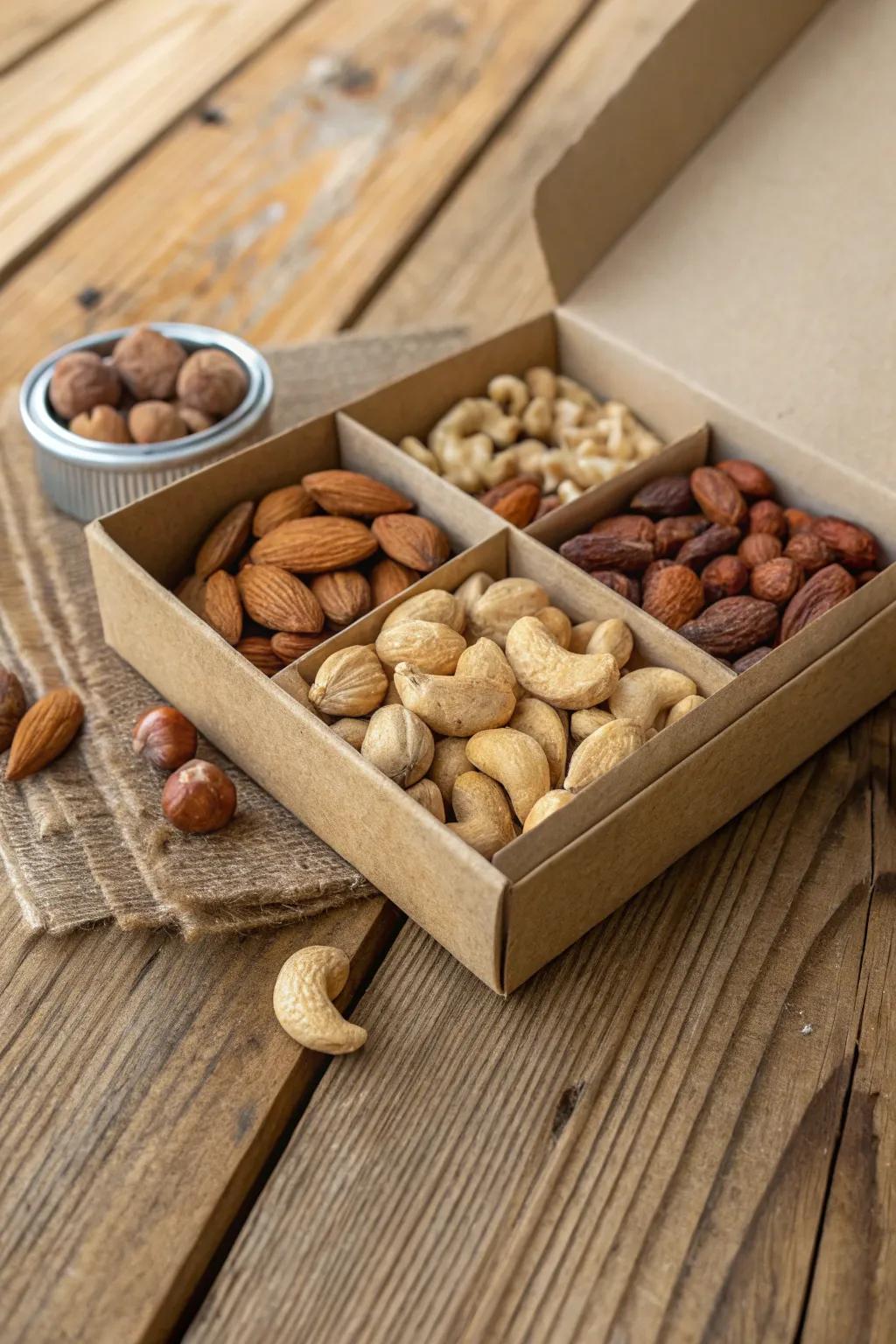 Enjoy a wholesome crunch with this nutty indulgence snack box.