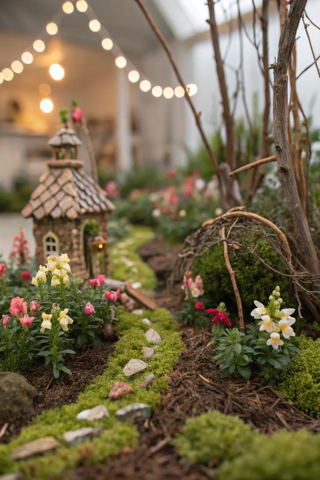 Snapdragons add magic to enchanting fairy garden settings.