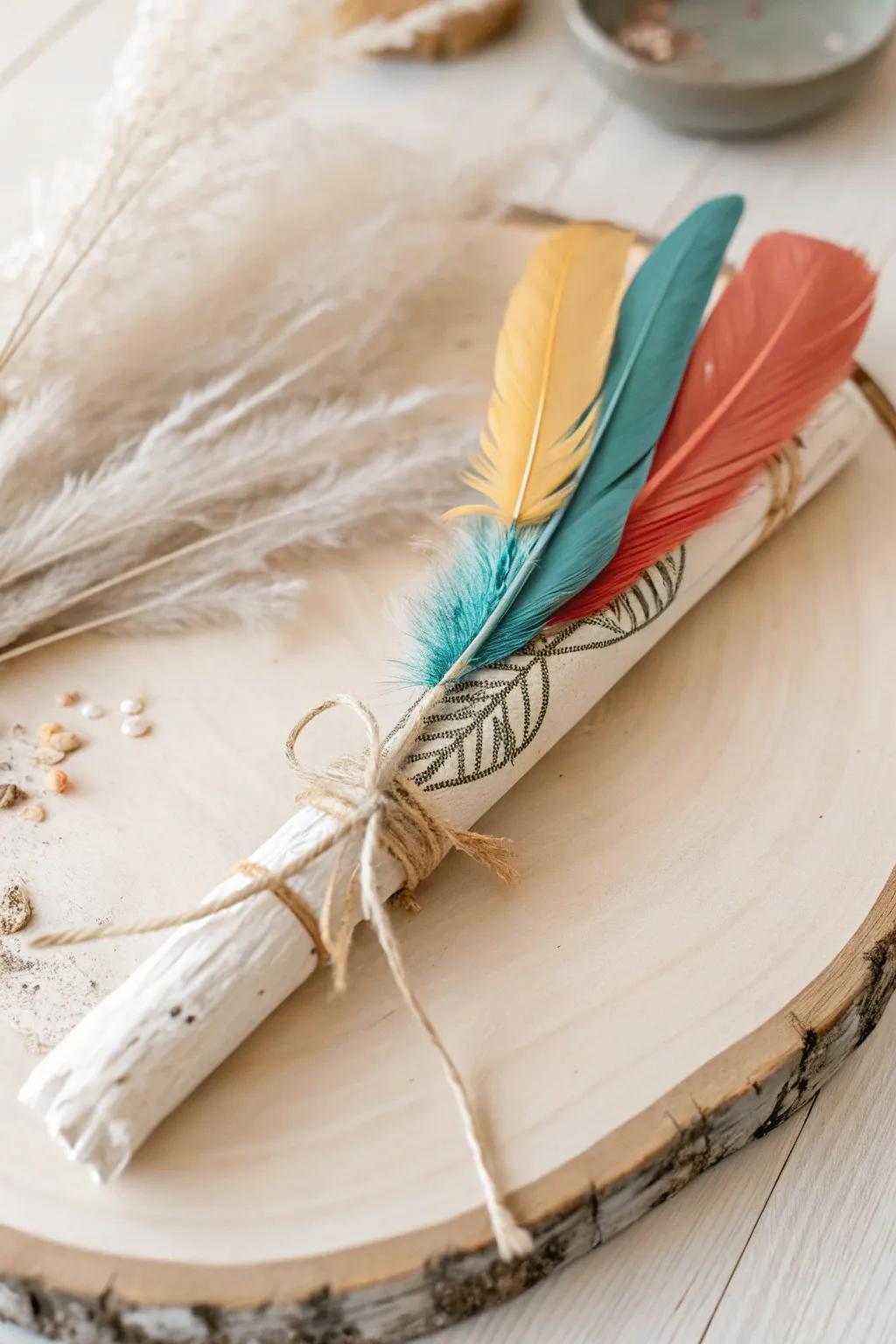 Elevate your spirit with a touch of feathered whimsy.