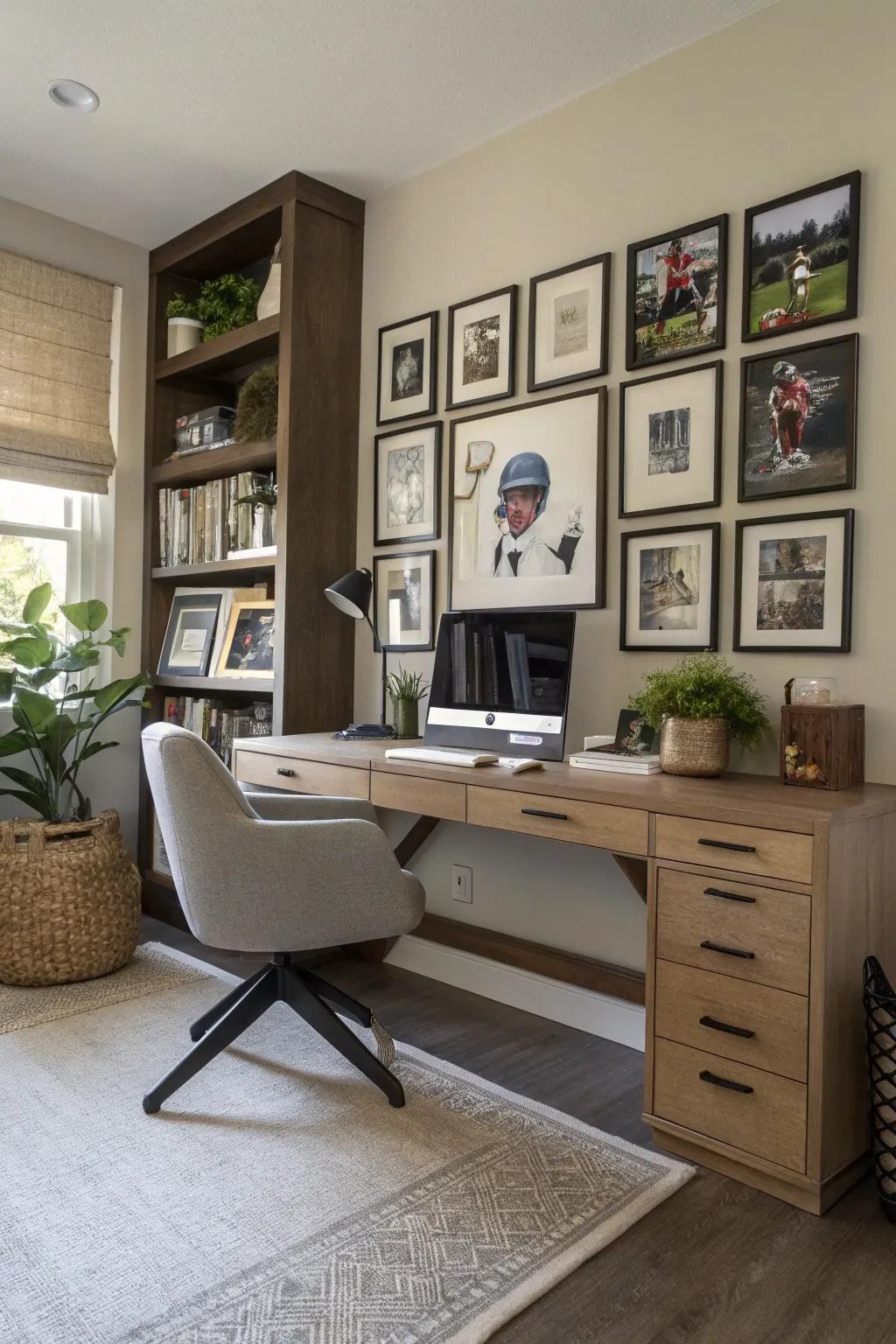 Curate a personal sports journey with a gallery wall.