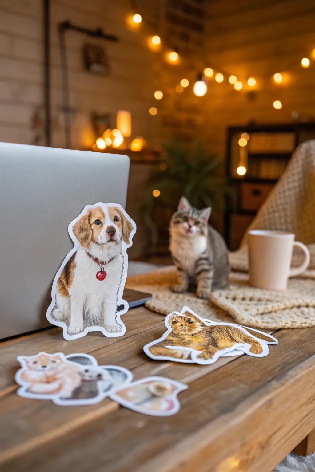 Animal companion stickers for pet lovers.