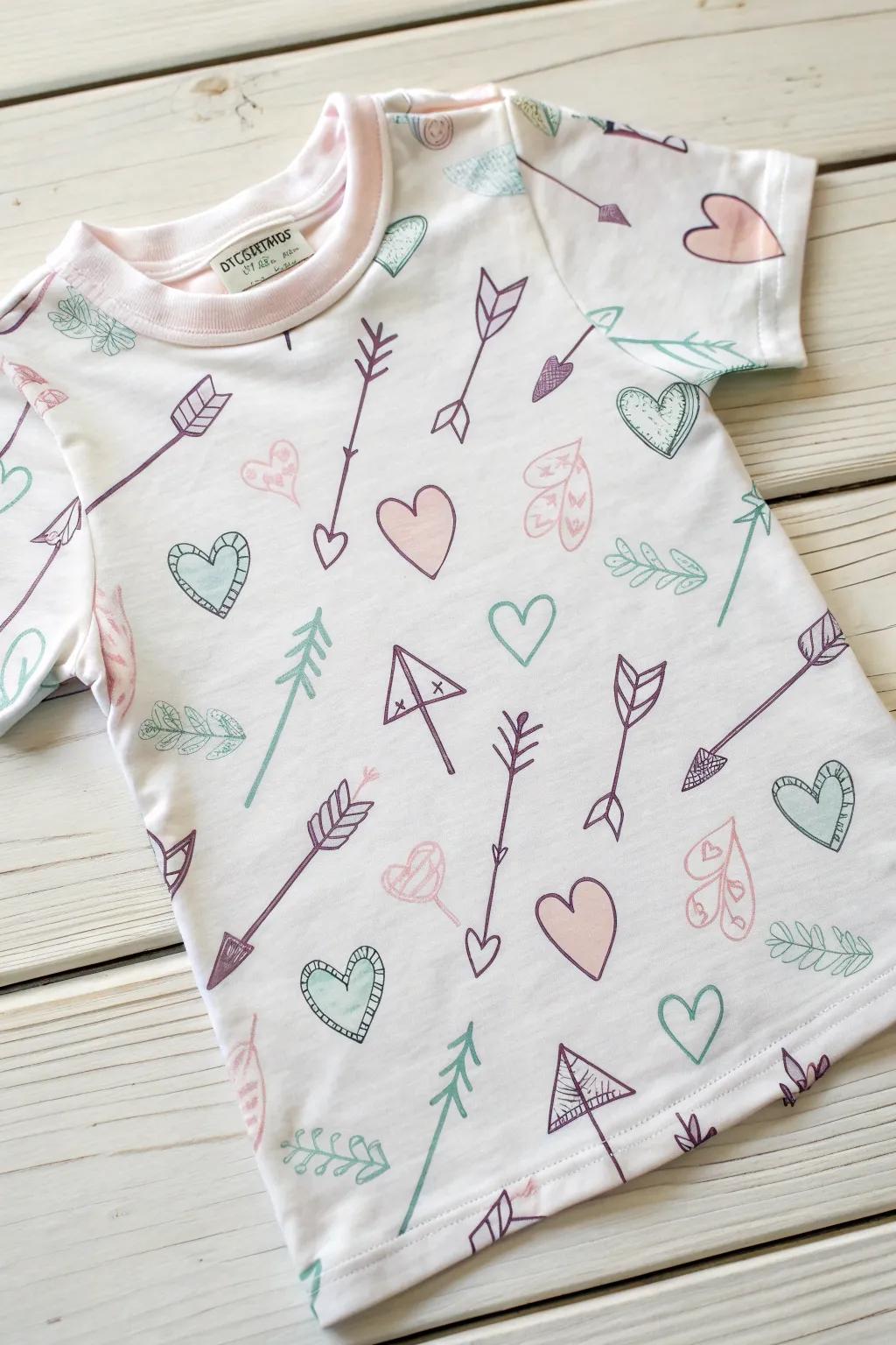 Whimsical Valentine's doodles for your little one – embrace the joy of simplicity and charm!