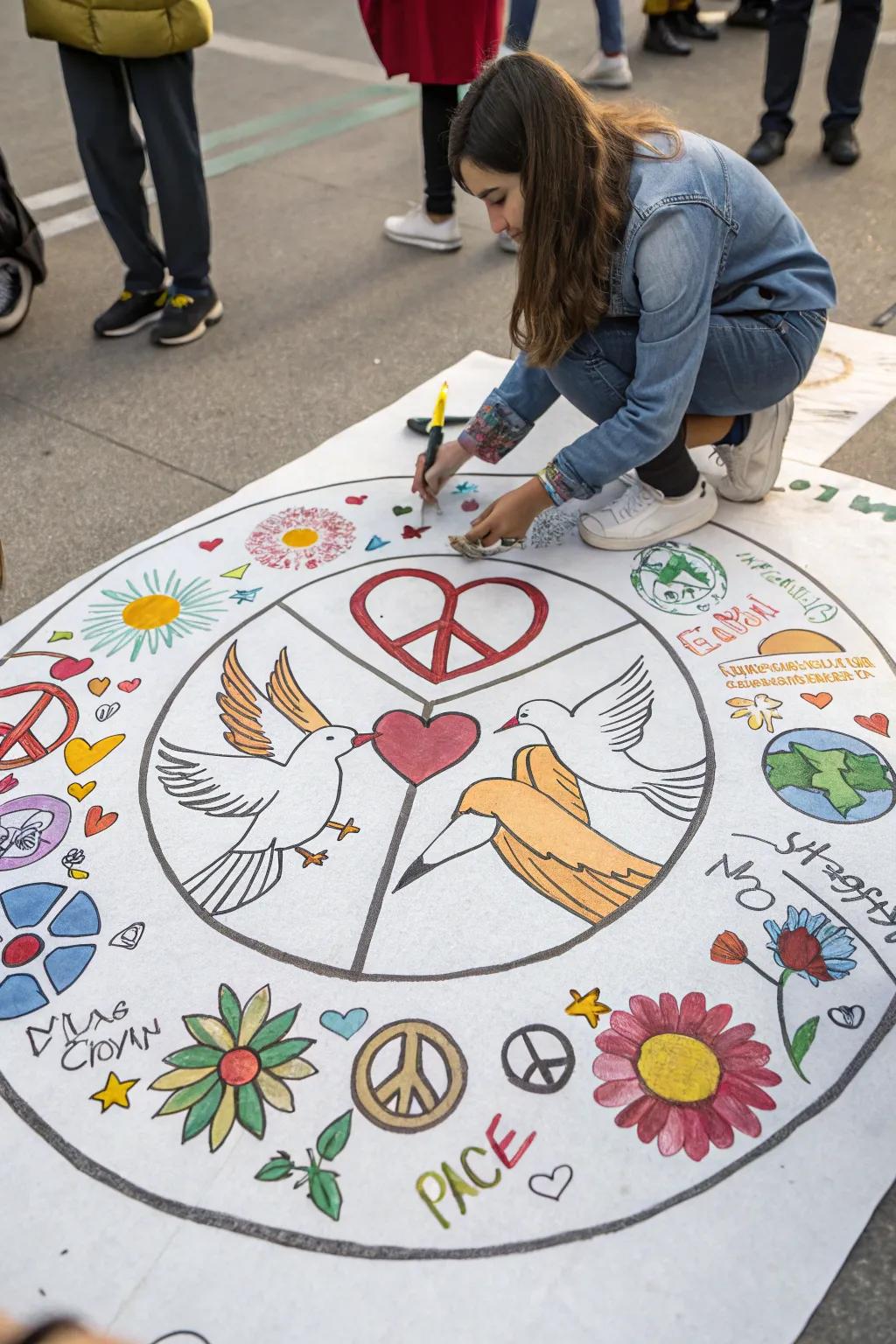 A unity circle brings peace and friendship together.