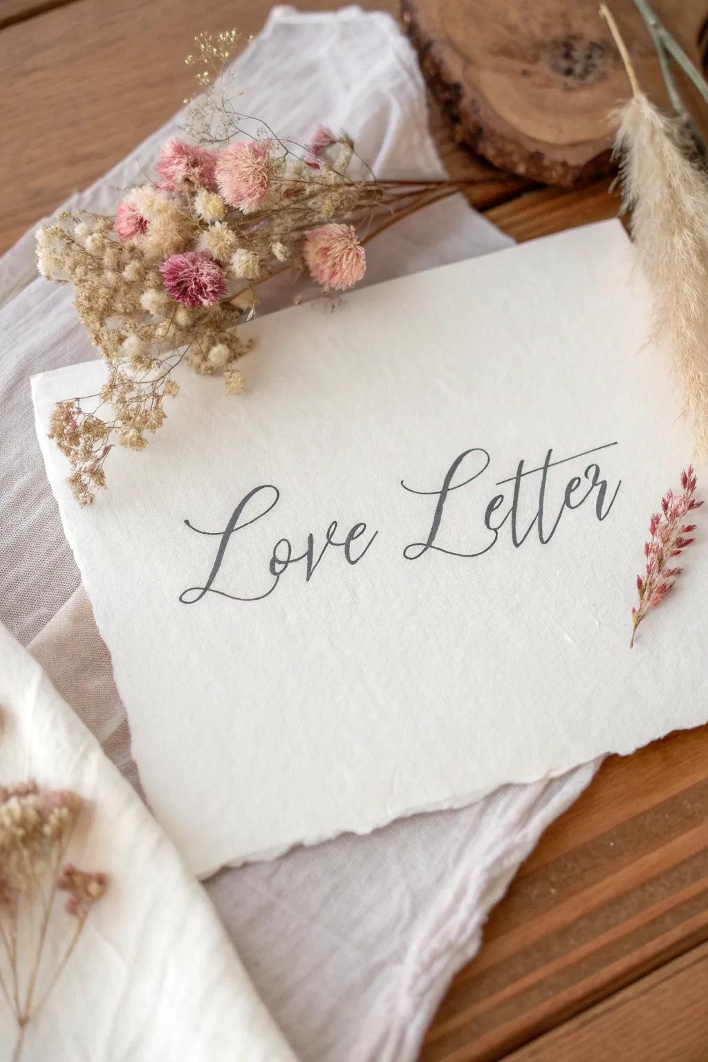 Capture her heart with the timeless beauty of a handwritten love letter.