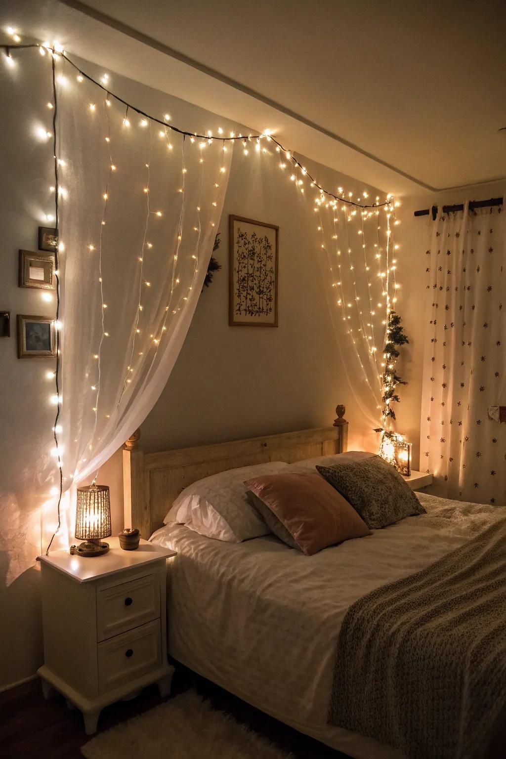 String lights add a magical touch to your decor.