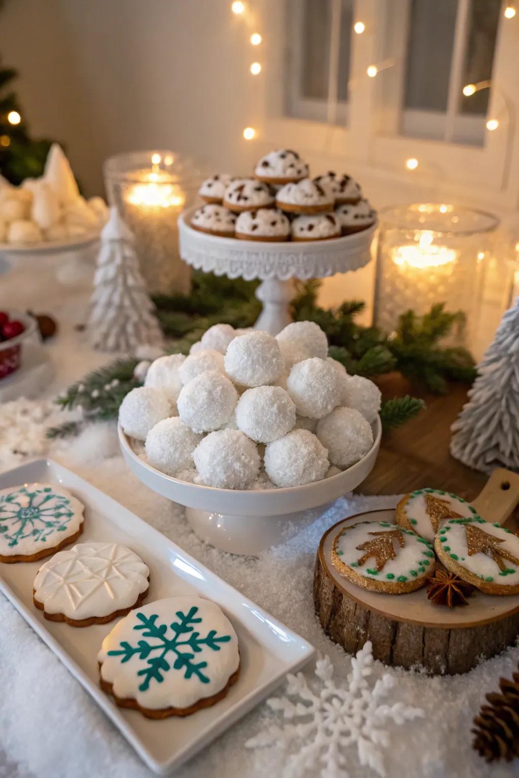 A winter treats table delights both eyes and taste buds.