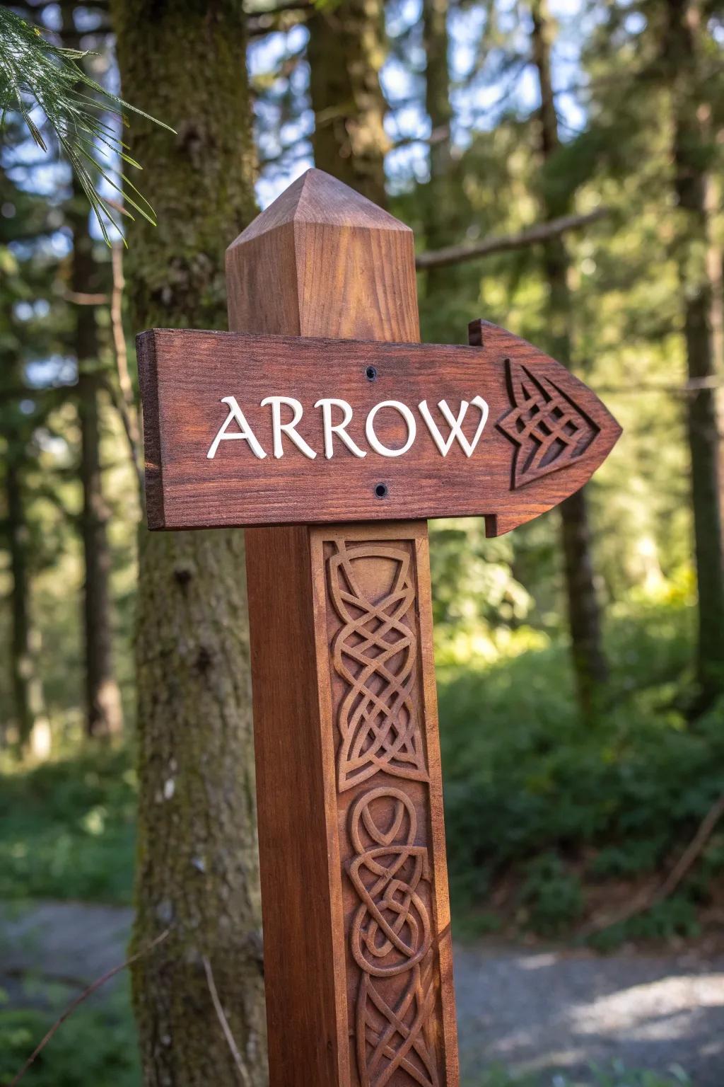 Celebrate your roots with an exquisitely crafted wooden arrow that tells your story.