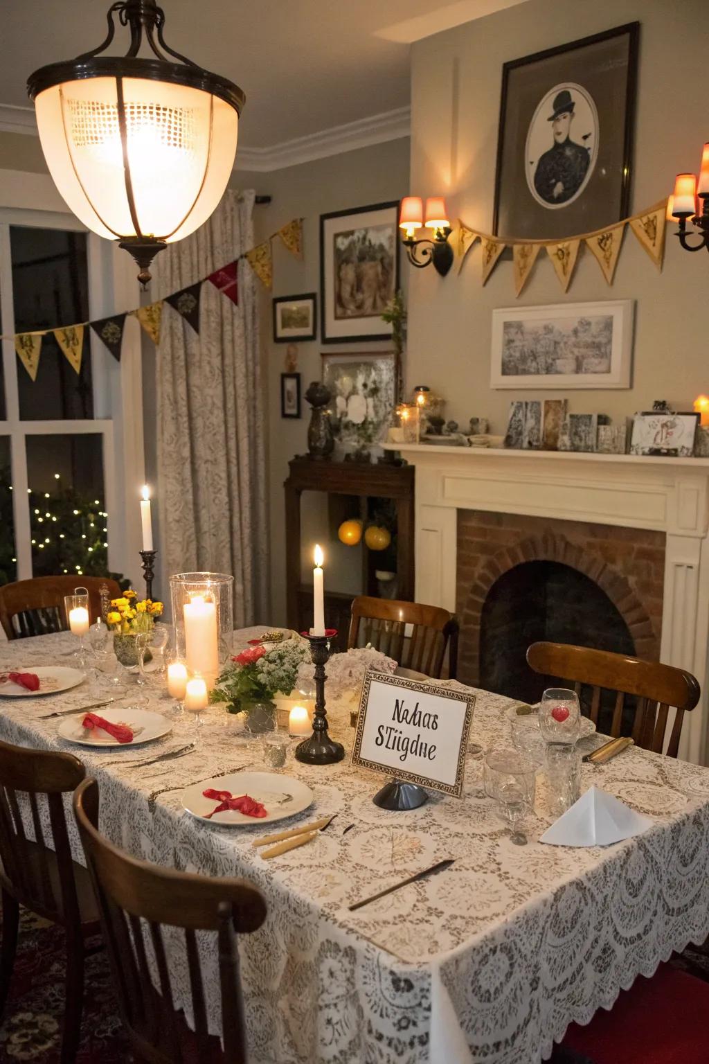 Unravel the mystery with an engaging dinner party.