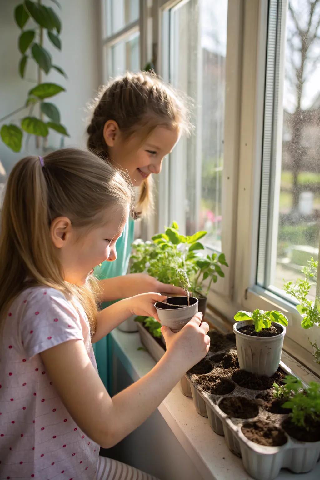 Growing a green thumb with a DIY herb garden.