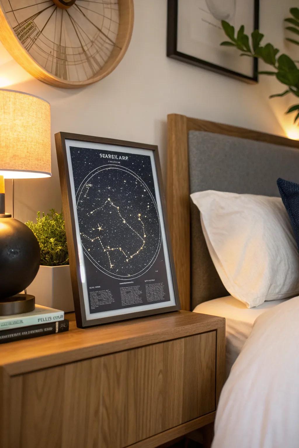 Gaze at the stars from your special night with a custom star map.