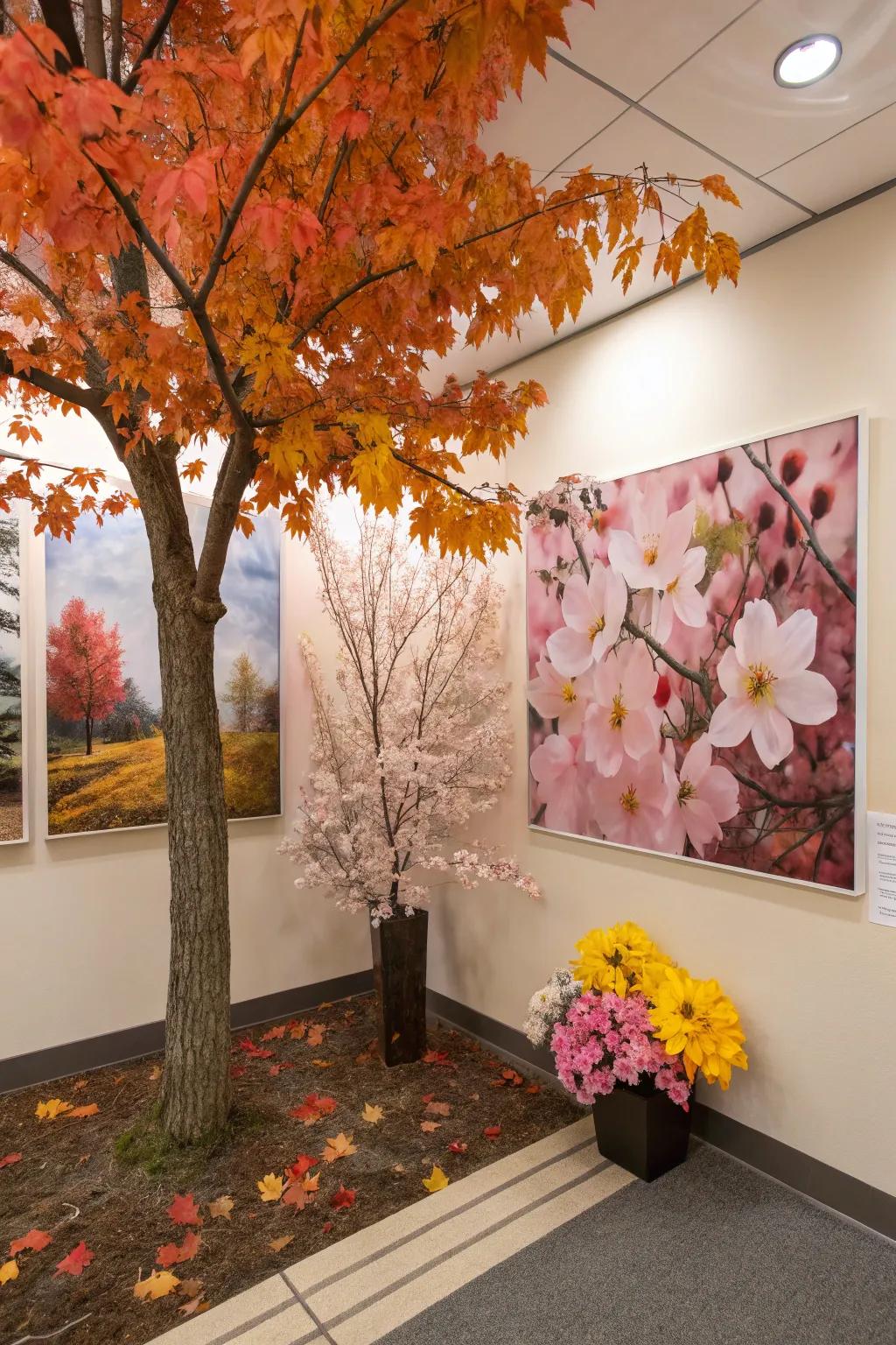 Seasonal art keeps your space dynamic.