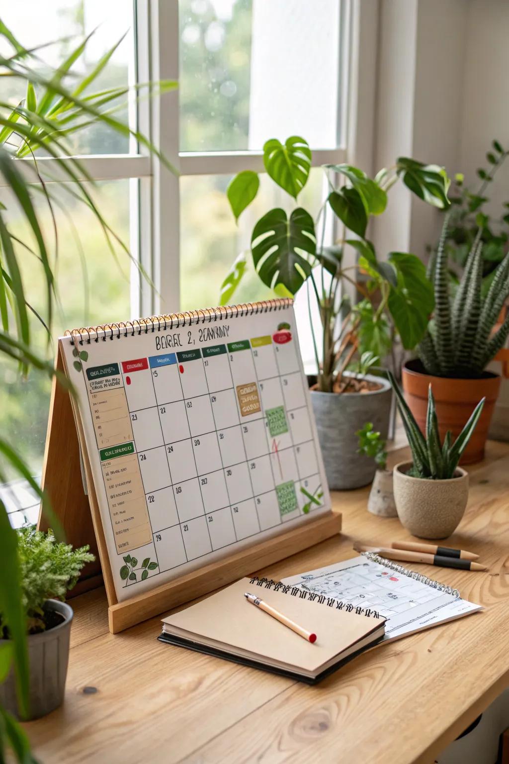 Eco-friendly materials make your calendar both stylish and sustainable.