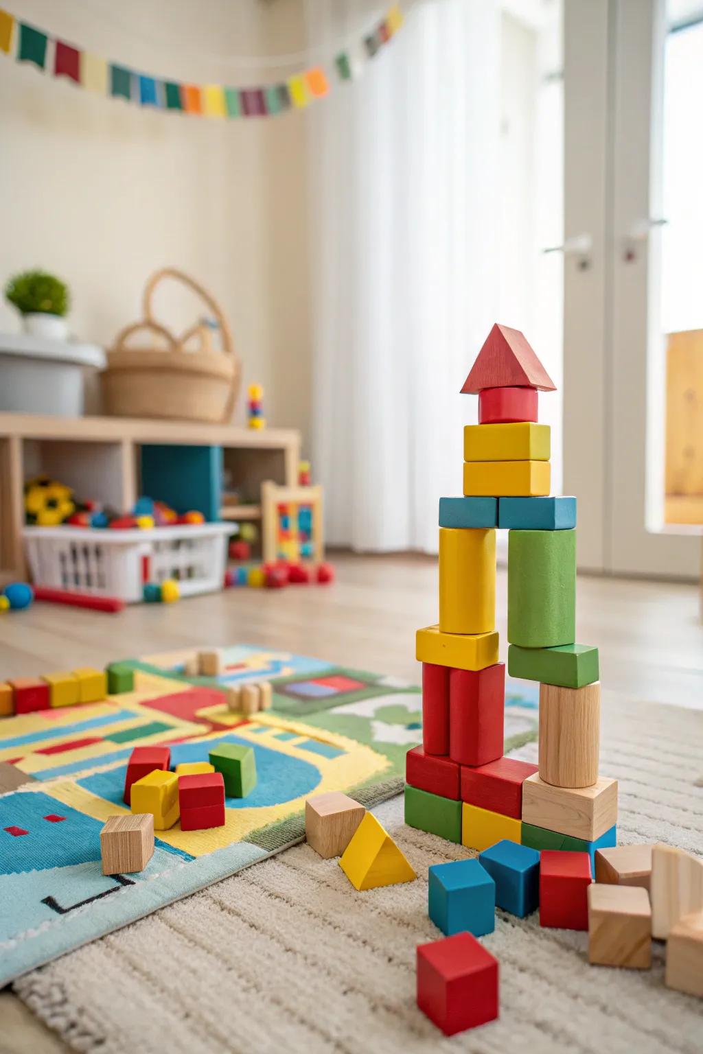 Wooden building blocks are a classic choice for imaginative and creative play.