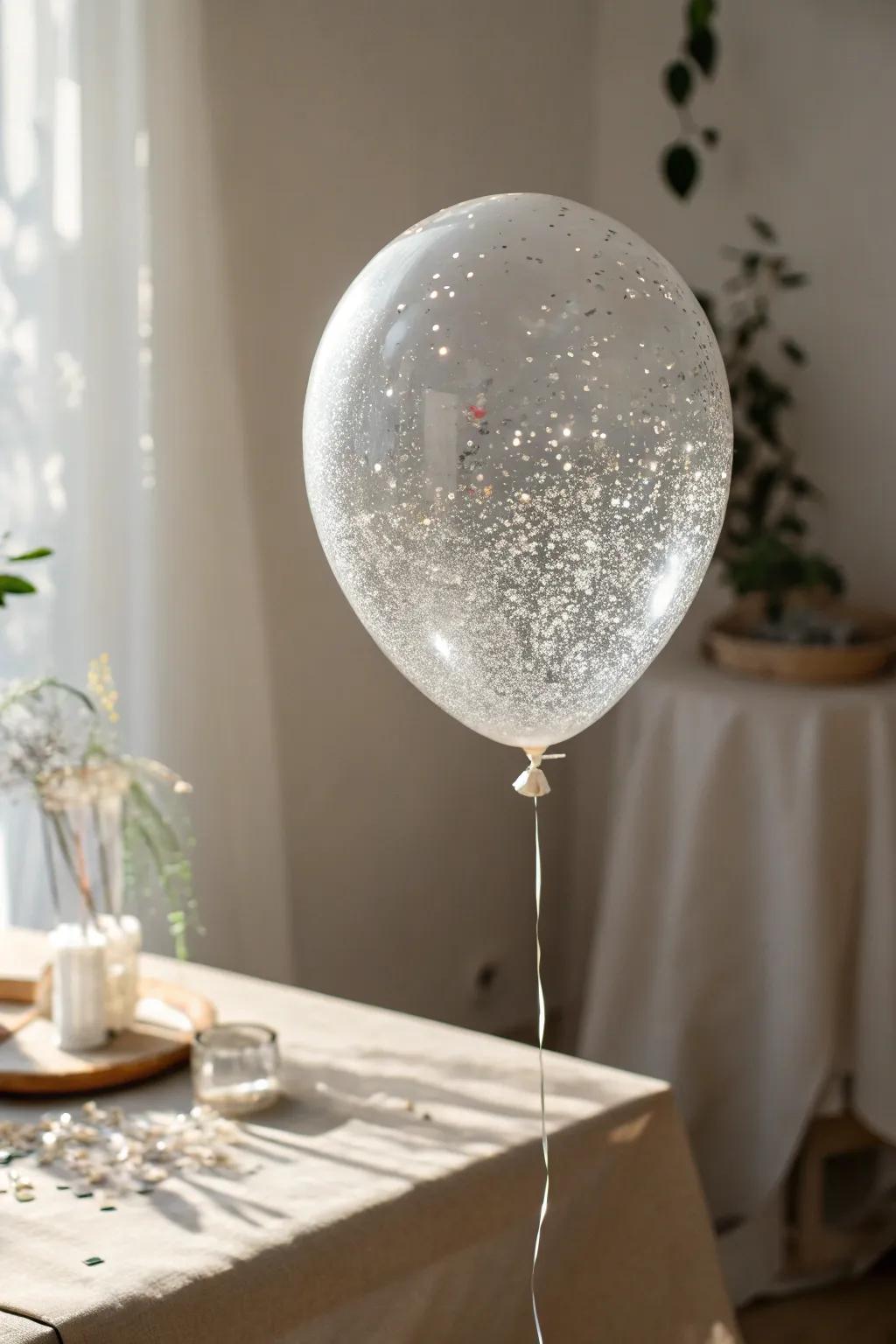 Bring winter magic indoors with enchanting balloon snow globes!