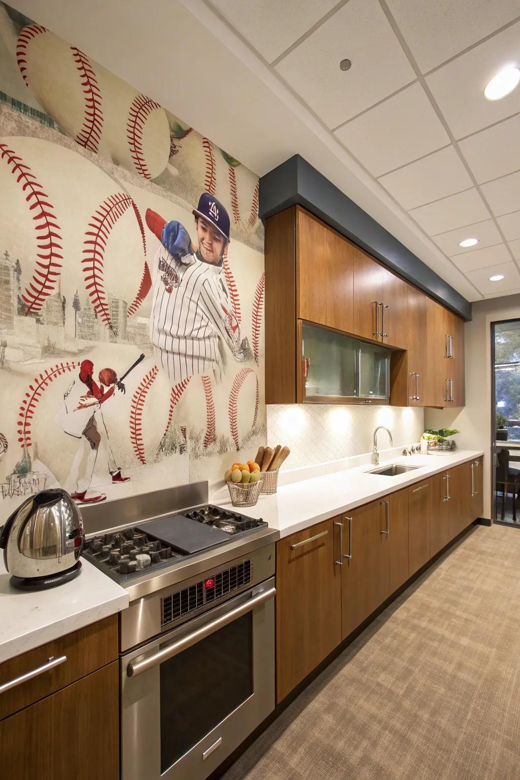 Enhance your home with subtle baseball iconography.