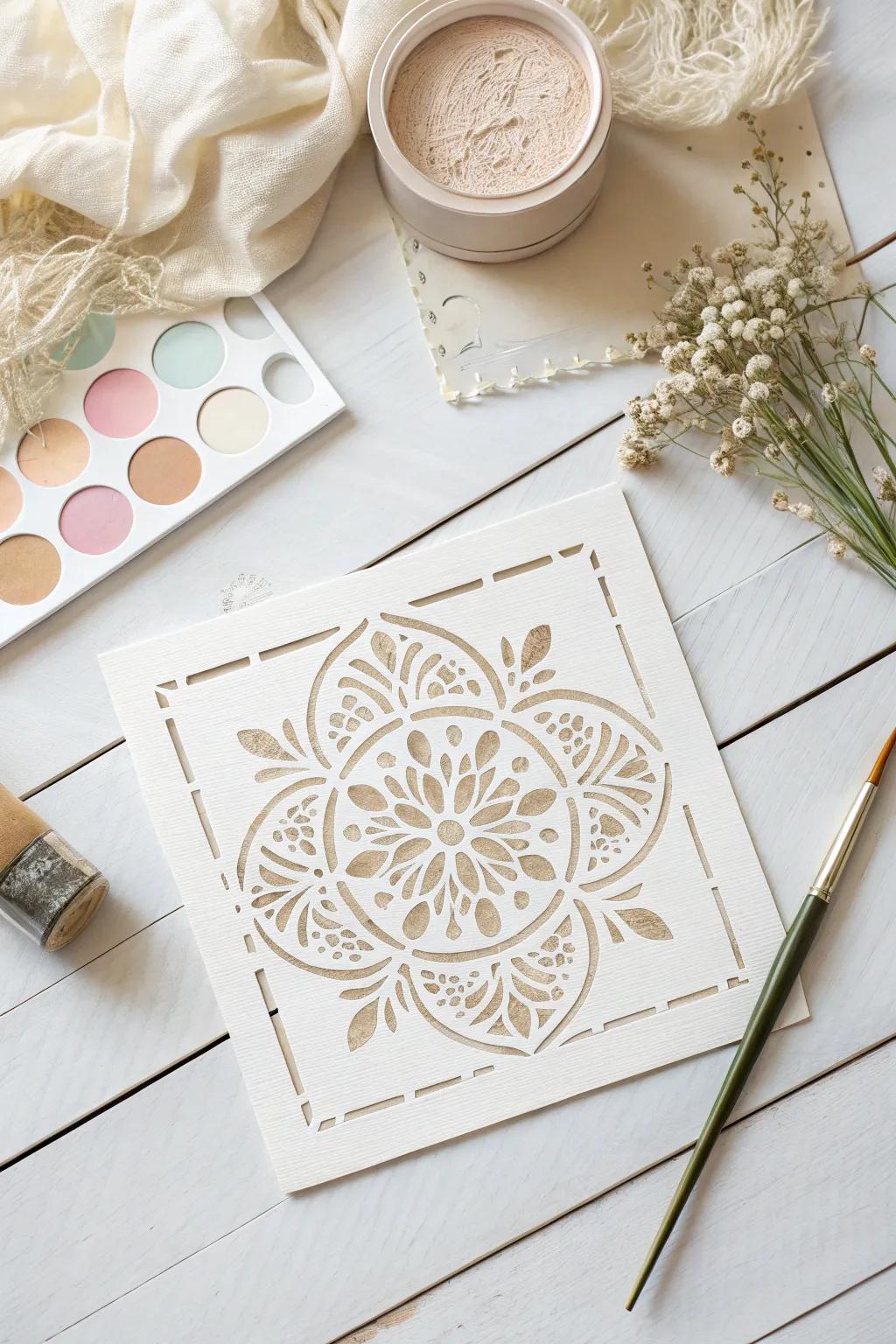 Elevate your art with the elegance of stencils – where simplicity meets intricate design.