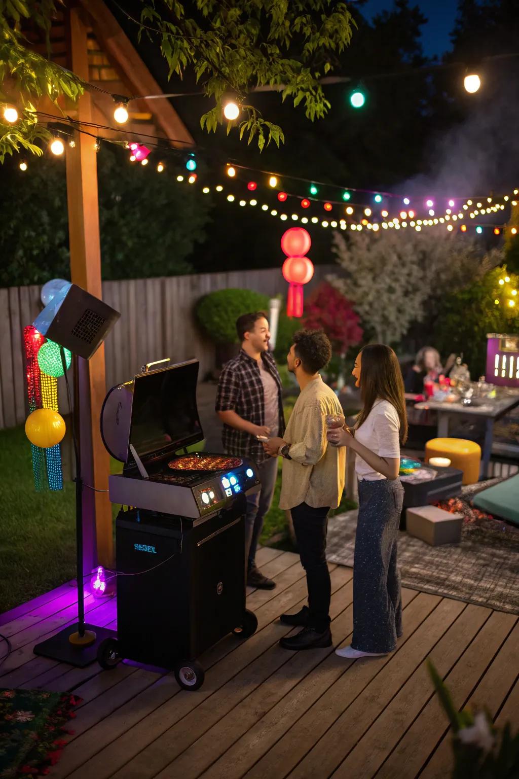 Sing along with a karaoke BBQ party.