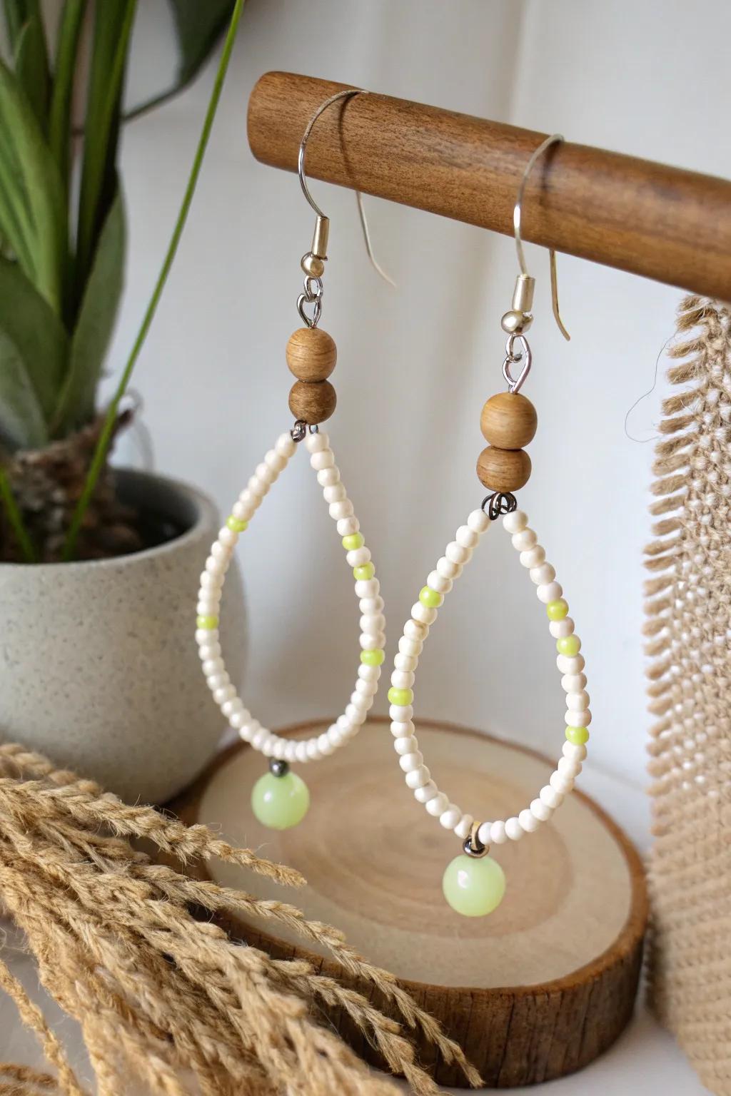 Illuminate your style with the subtle glow of these exquisite handcrafted earrings.