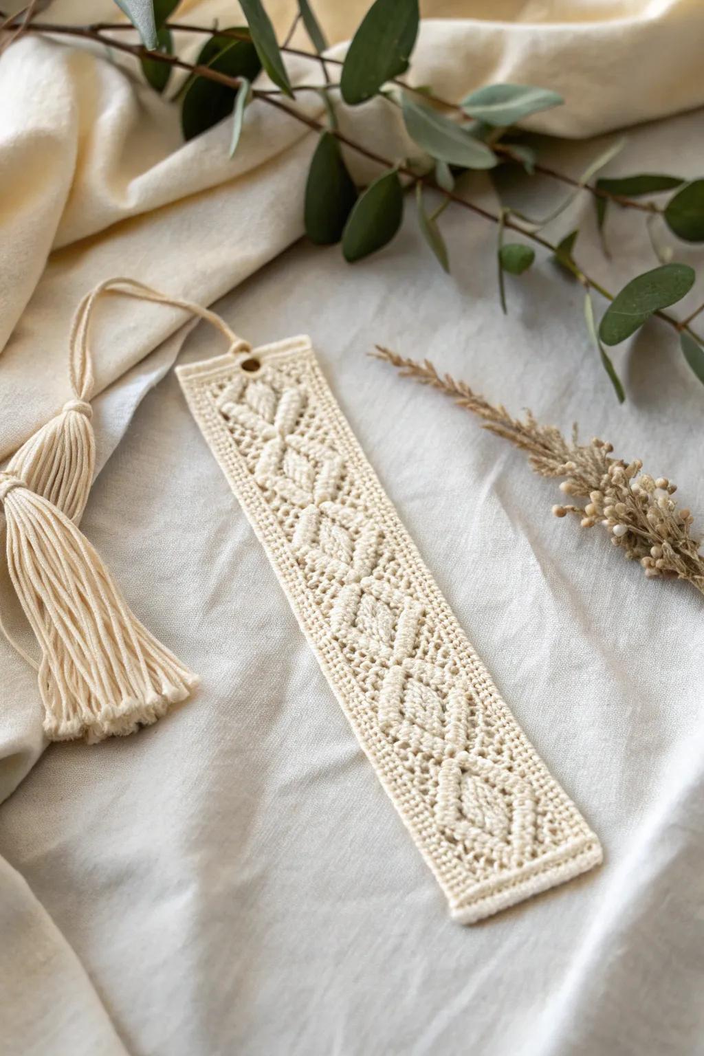 Elevate your reading experience with a handmade touch of elegance. #KnittingLove #ScandiBoho