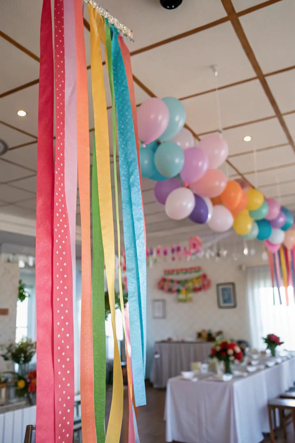 Streamers add a festive touch and vibrant color to any party.