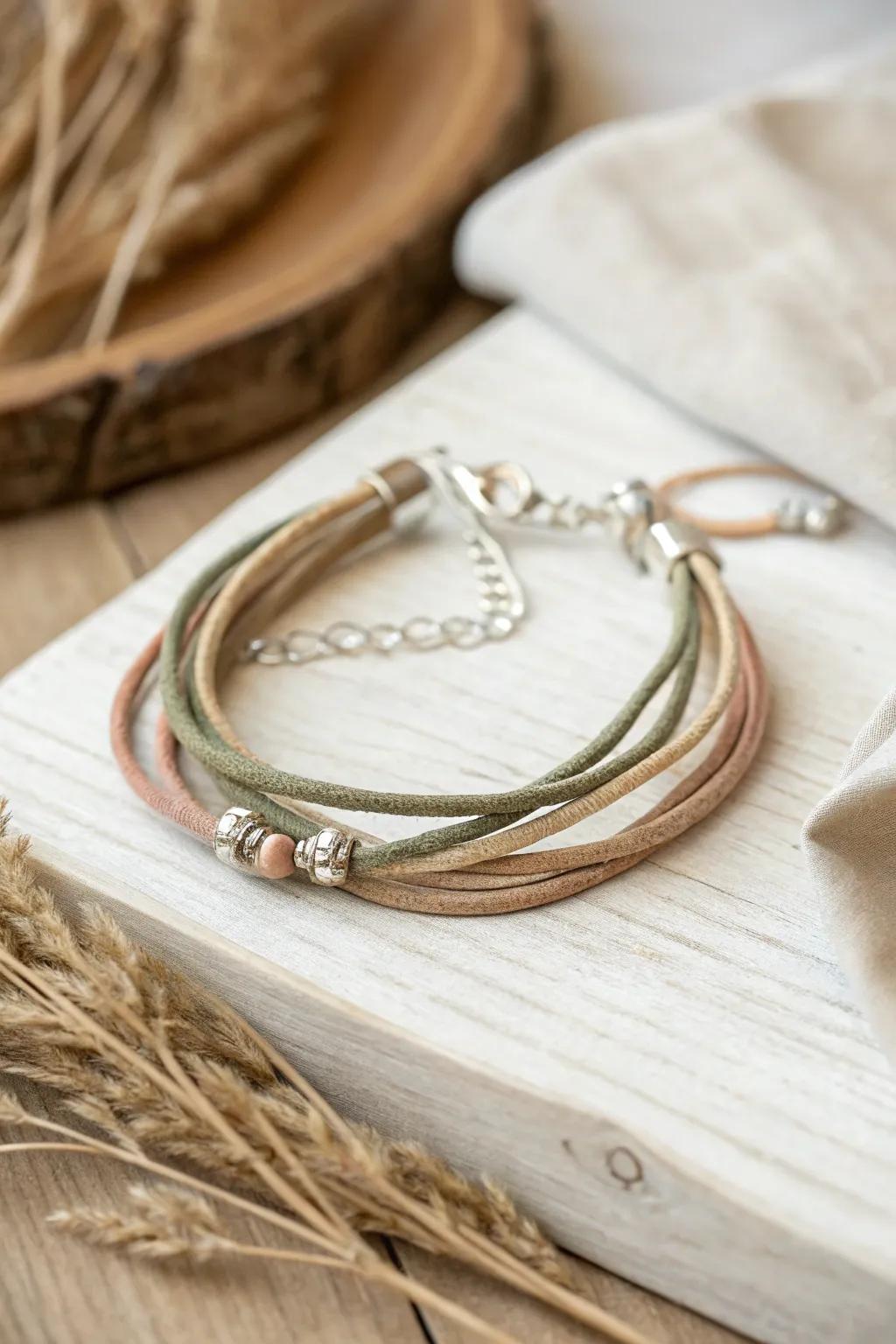 Embrace effortless elegance with layered suede cord bracelets, perfect for a boho-chic touch to your everyday style.