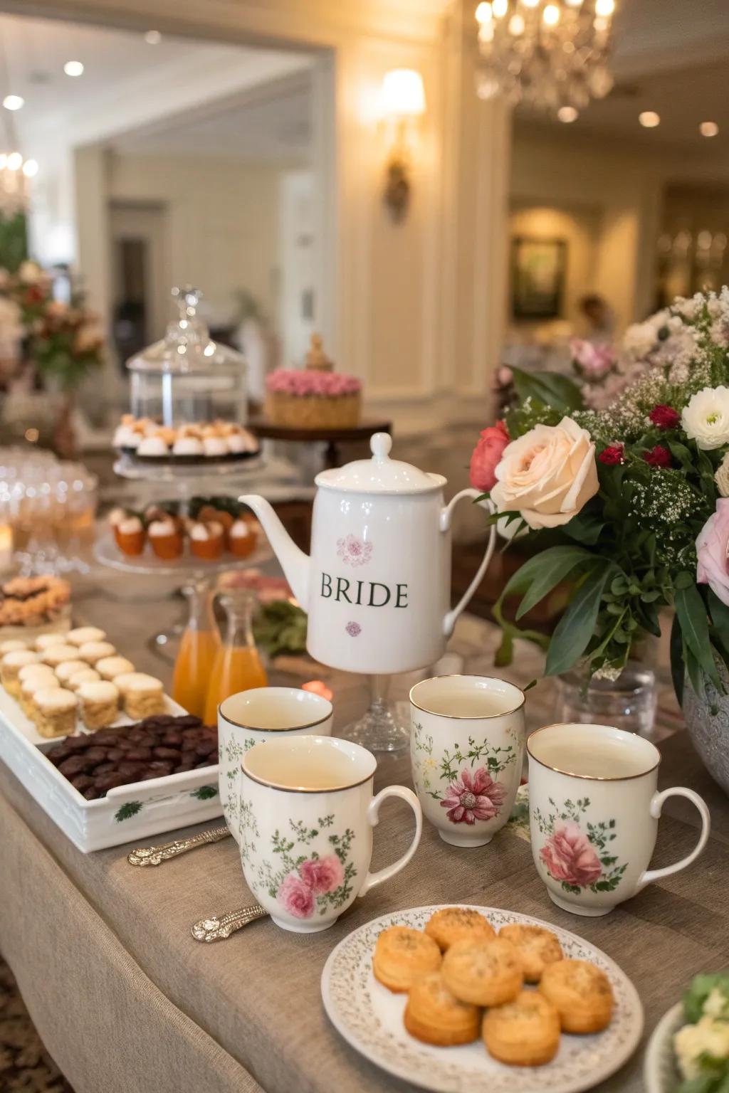 A tea bar provides a delightful and relaxing beverage option.