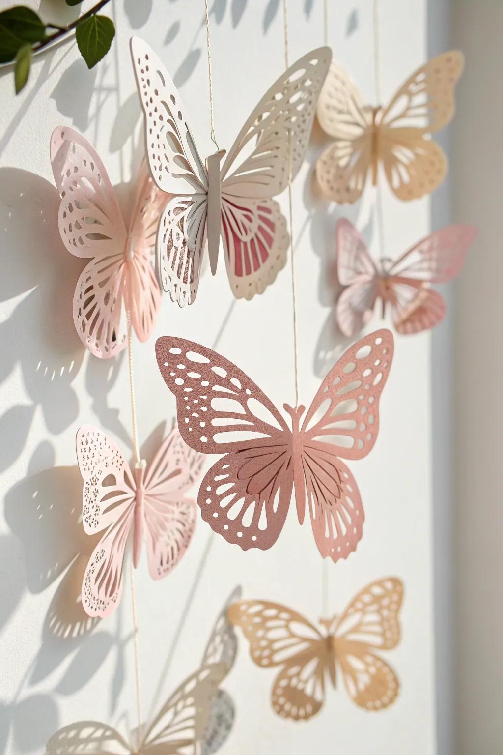 Elevate your space with the delicate charm of 3D paper butterflies, where craftsmanship meets simplicity.