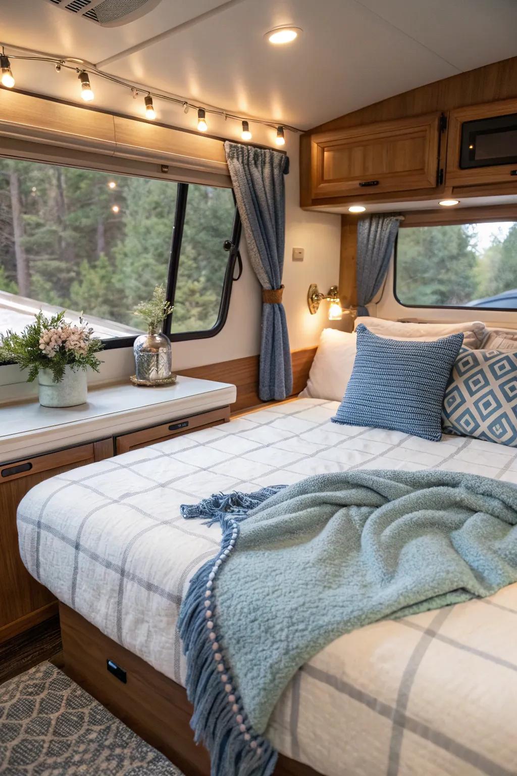 Ensure your camper is a comfy retreat with quality bedding.