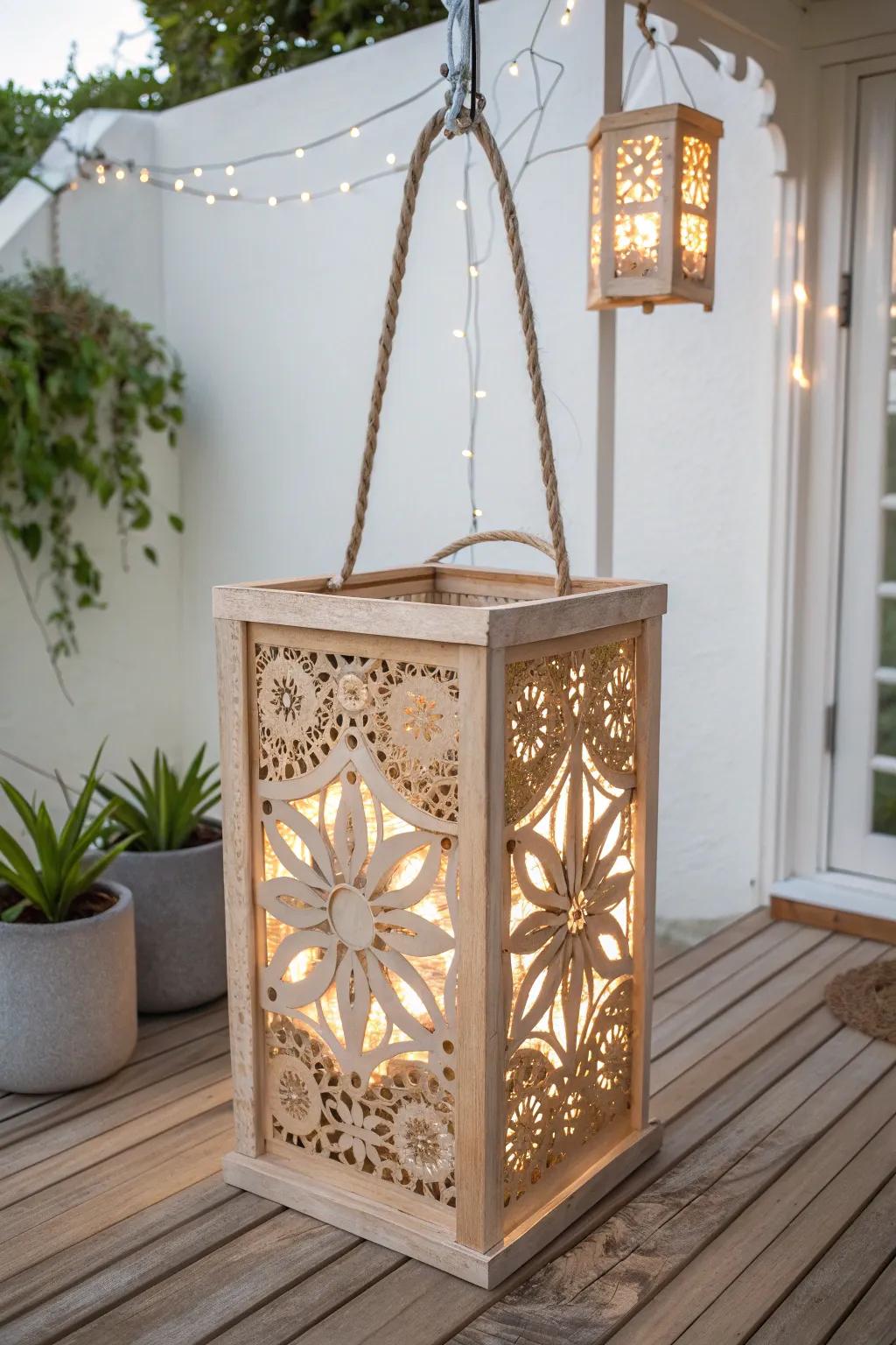 Illuminate your evenings with a touch of Scandinavian and Boho elegance. 🌿✨ #DIYLantern #ScandiBoho